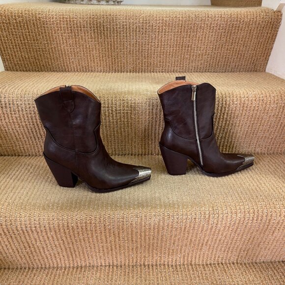 Brown Western Boot Size 8  Free People Brayden Western Look Alike - Picture 1 of 4